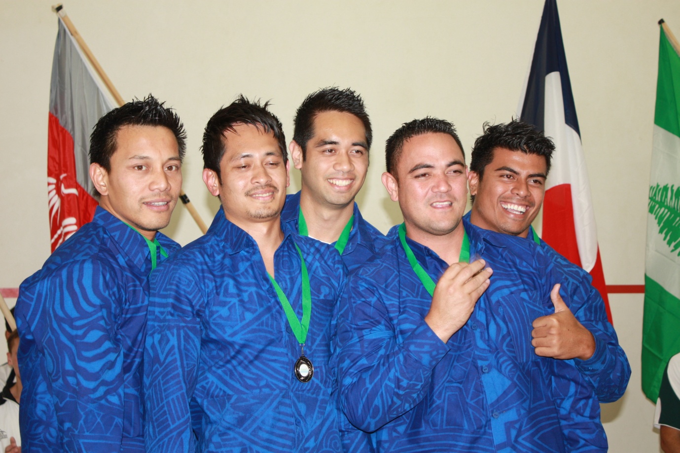 Mens Team Event Silver Medallists Samoa