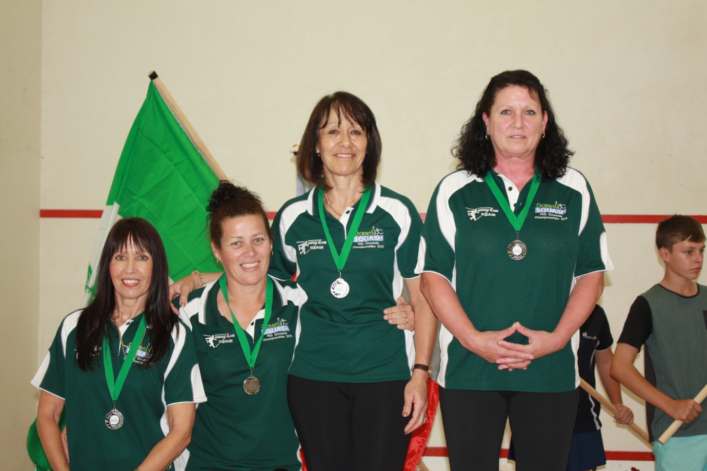 Womens Team Event Silver Medallists Norfolk Island